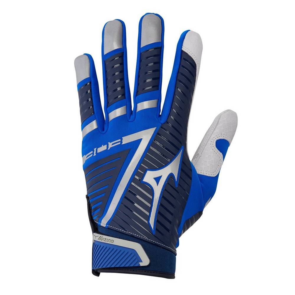 Panske Rukavice Mizuno B-130 Adult Baseball Batting Námornícka Modrá/Kráľovská Modrá Vypredaj RZSY37
